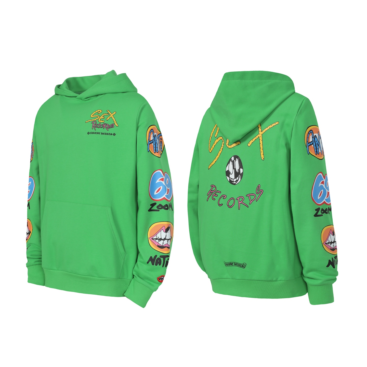 Chrome Hearts 23SS Graffiti Parody Print Hooded Sweatshirt - cnluxepick