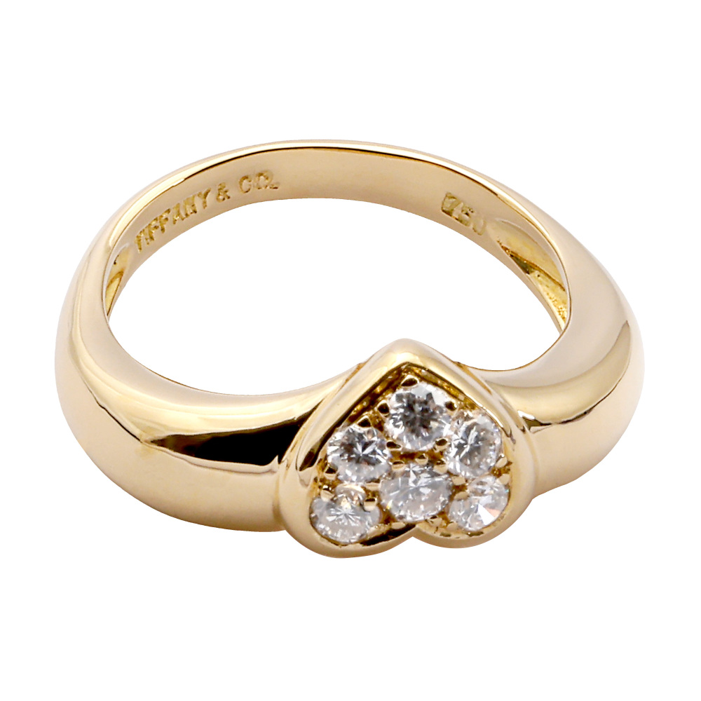 Tiffany & Co. Tiffany Heart Diamond K18YG Yellow Gold Ring