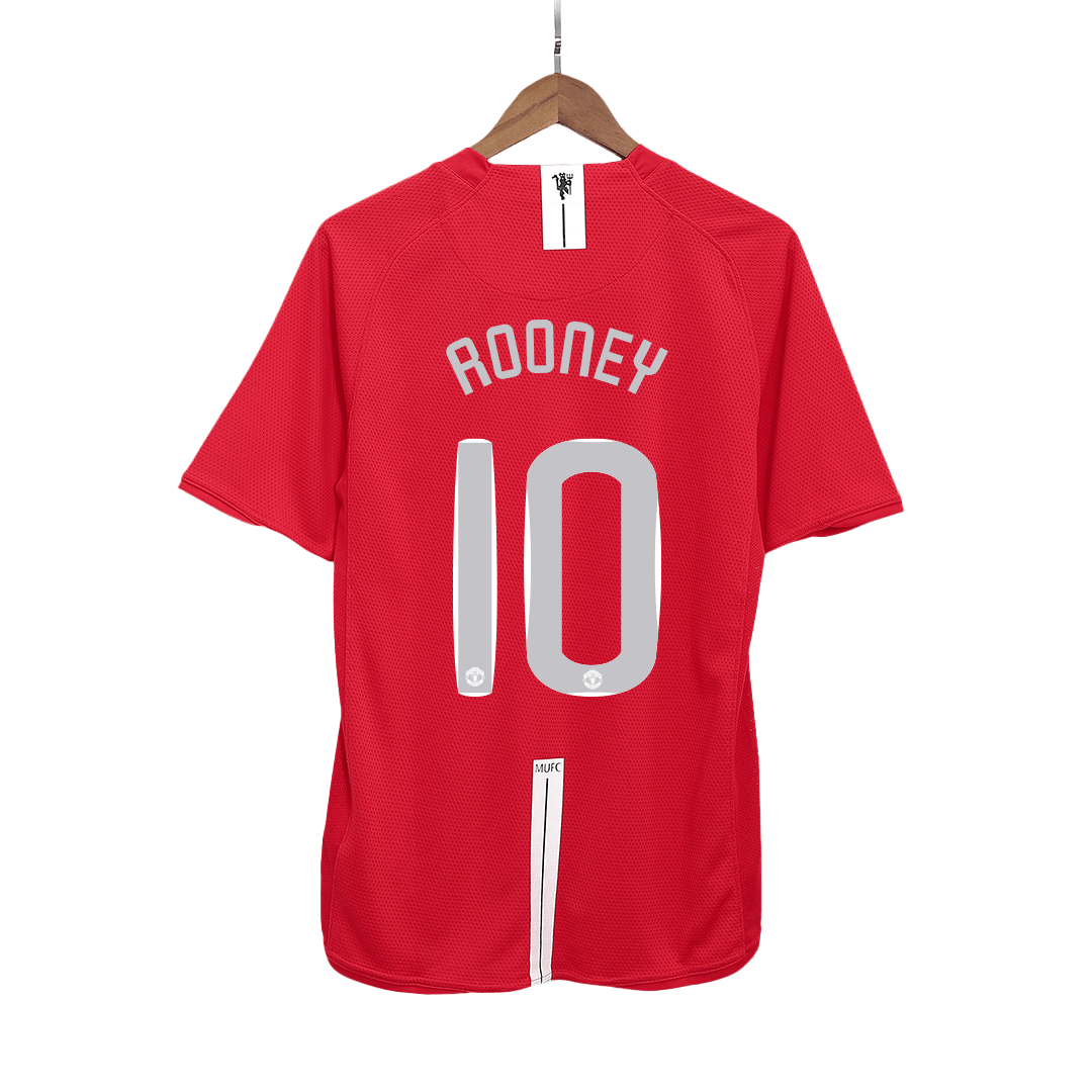 Retro Soccer Jersey ROONEY #10 Manchester United Home 2007/08 - UCL Final