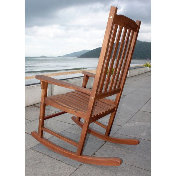 Togiak Traditional Acacia Hardwood Rocking Chair by Havenside Home