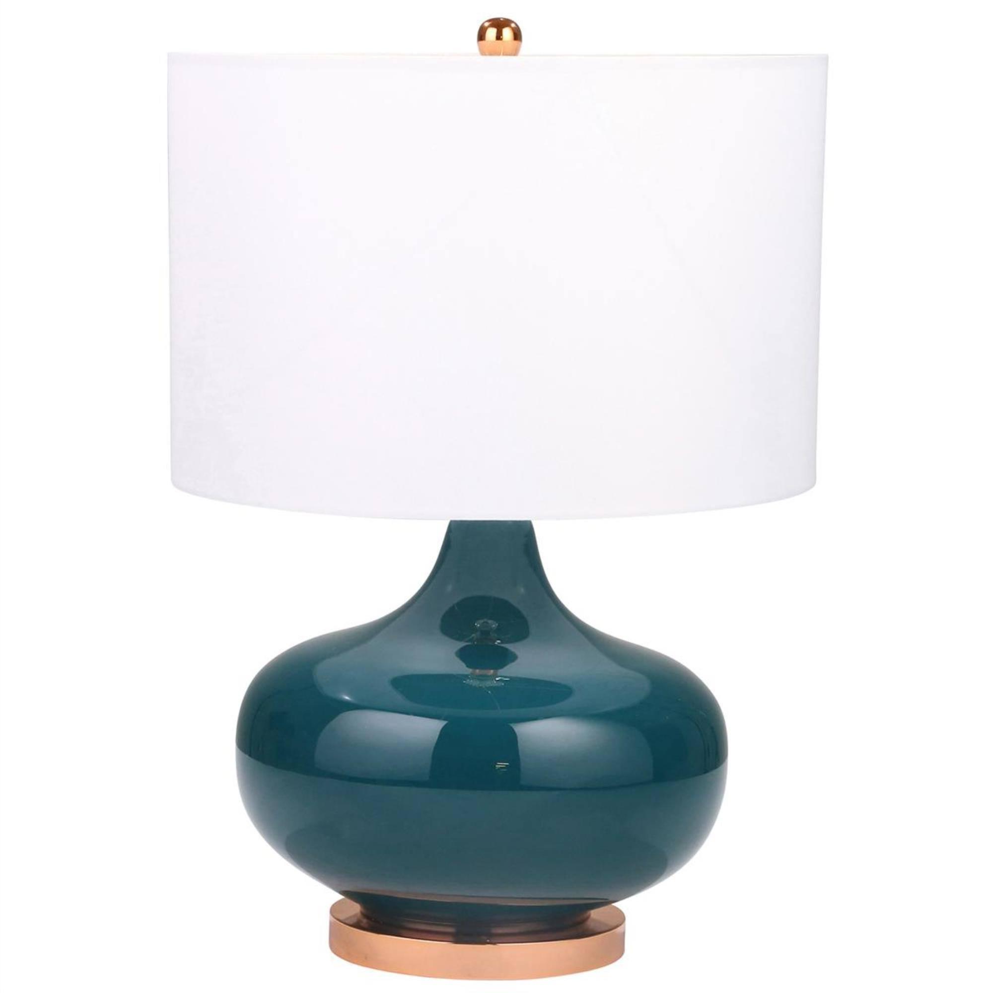 2026 50098-01 26 in. Glass Round Genie Table Lamp Green