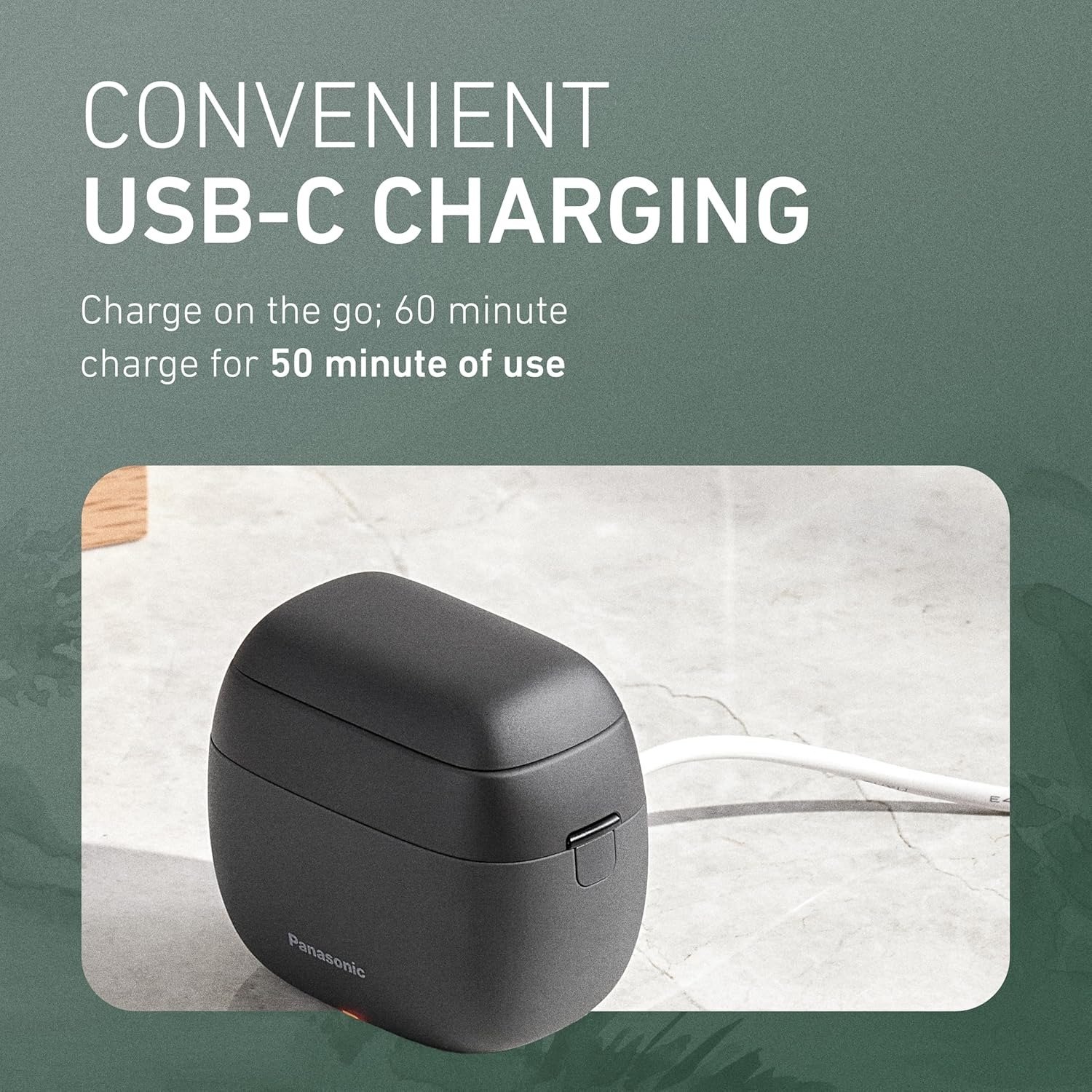 Palm-Sized Electric Razor, Handheld Luxury Compact Travel Shaver with 5-Blade Cutting System and USB-C Charging, Wet/Dry