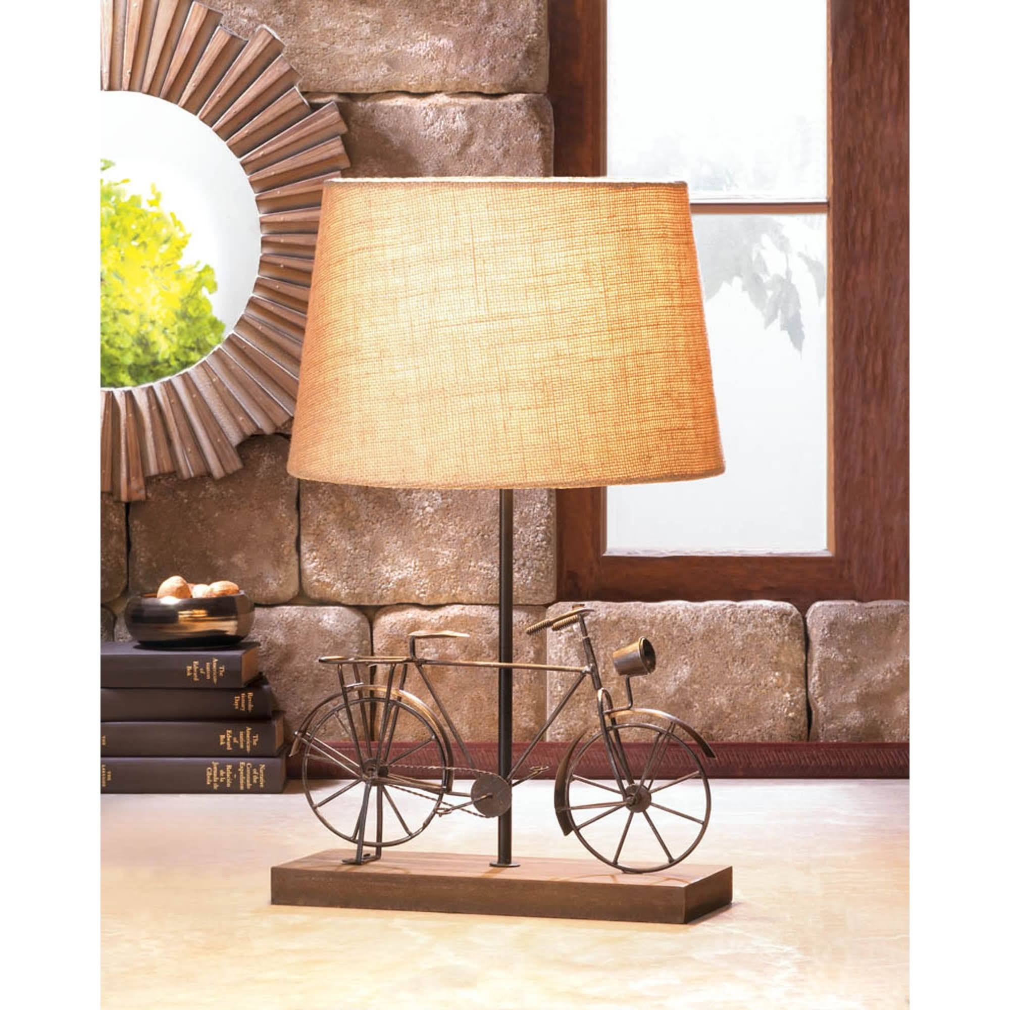 Zingz u0026 Thingz Metal Curious Cat Lamp in Brown and Cream - 4504978V