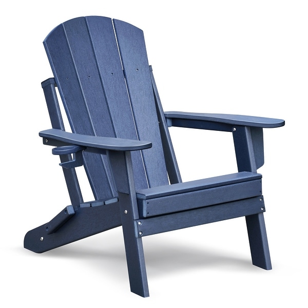 Folding Outdoor Adirondack Chair for Relaxing,HDPE Allweather Fire Pit Chair,Patio Lawn Chair
