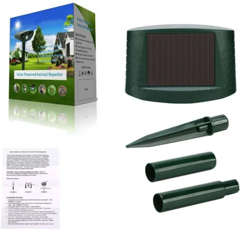 Solar Powered Ultrasonic Squirrel Repellent- Get Rid of Squirrel in 48 Hours