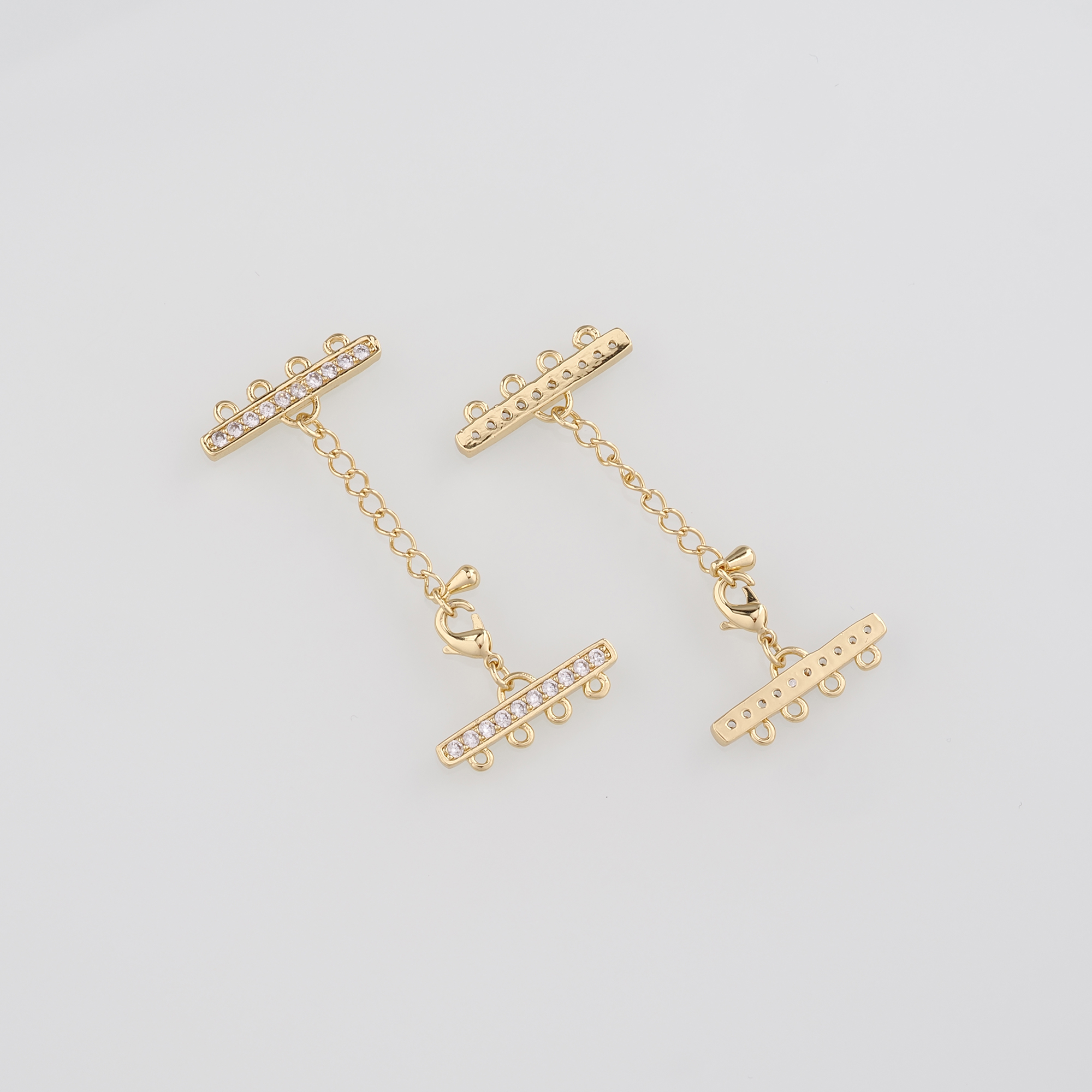18K Gold Filled Chain Extender for Necklace Bracelet Supply Component Findings Extenders Lobster Claw Clasps with Gold Extender Chain