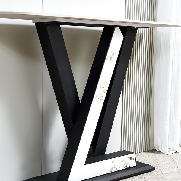 Console Table,Exquisite Shape Design w/ Adjustable Foot Pads