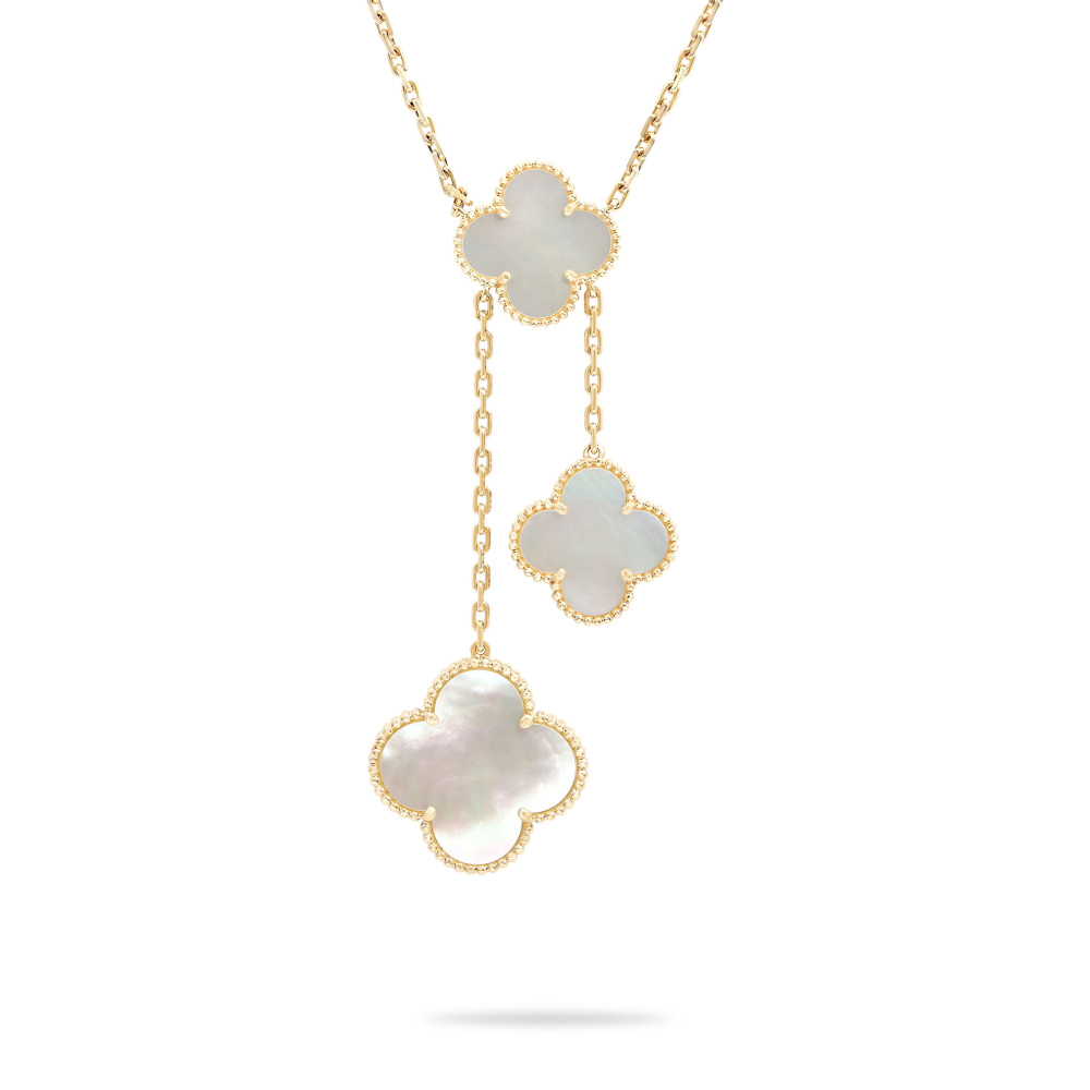 Van Cleef & Arpels Magic Alhambra Necklace 18K Yellow Gold Mother of Pearl VCARD79100