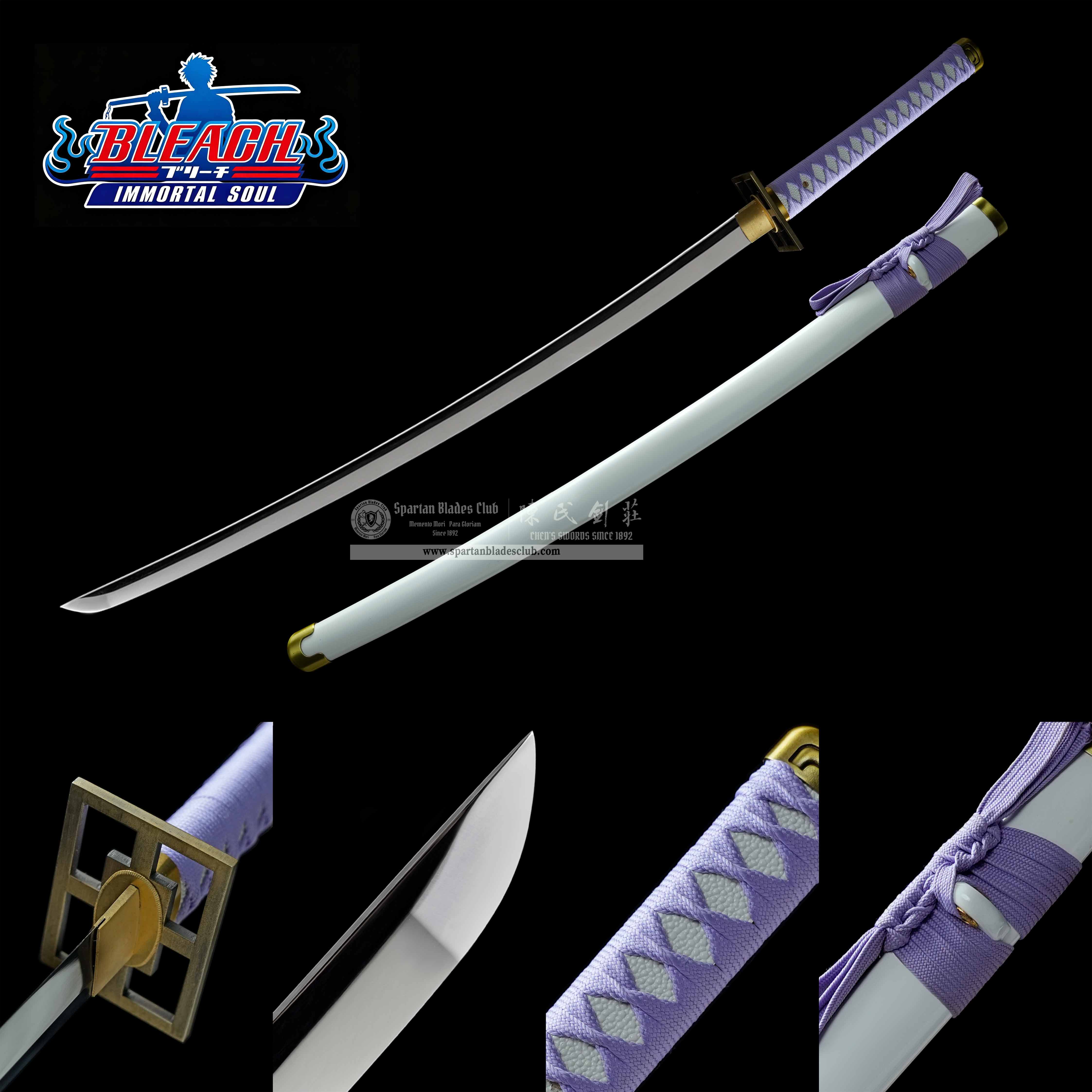 HY201 | Senbonzakura | BLEACH Kuchiki Byakuya Replica | Katana | Spring Steel - Mirror Finish Polishing | White & Purple | Battle-Ready | Full-tang | Spartan Blades Club (陳氏劍莊 CHEN'S SWORDS 1892) - Spartan Blades Club - 陳氏劍莊1892
