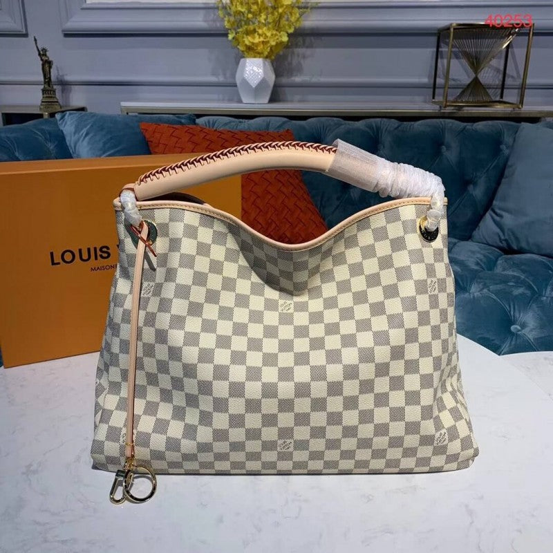 Louis Vuitton Graceful MM 41cm/16.1in Damier Azur Canvas N44044 – Women
