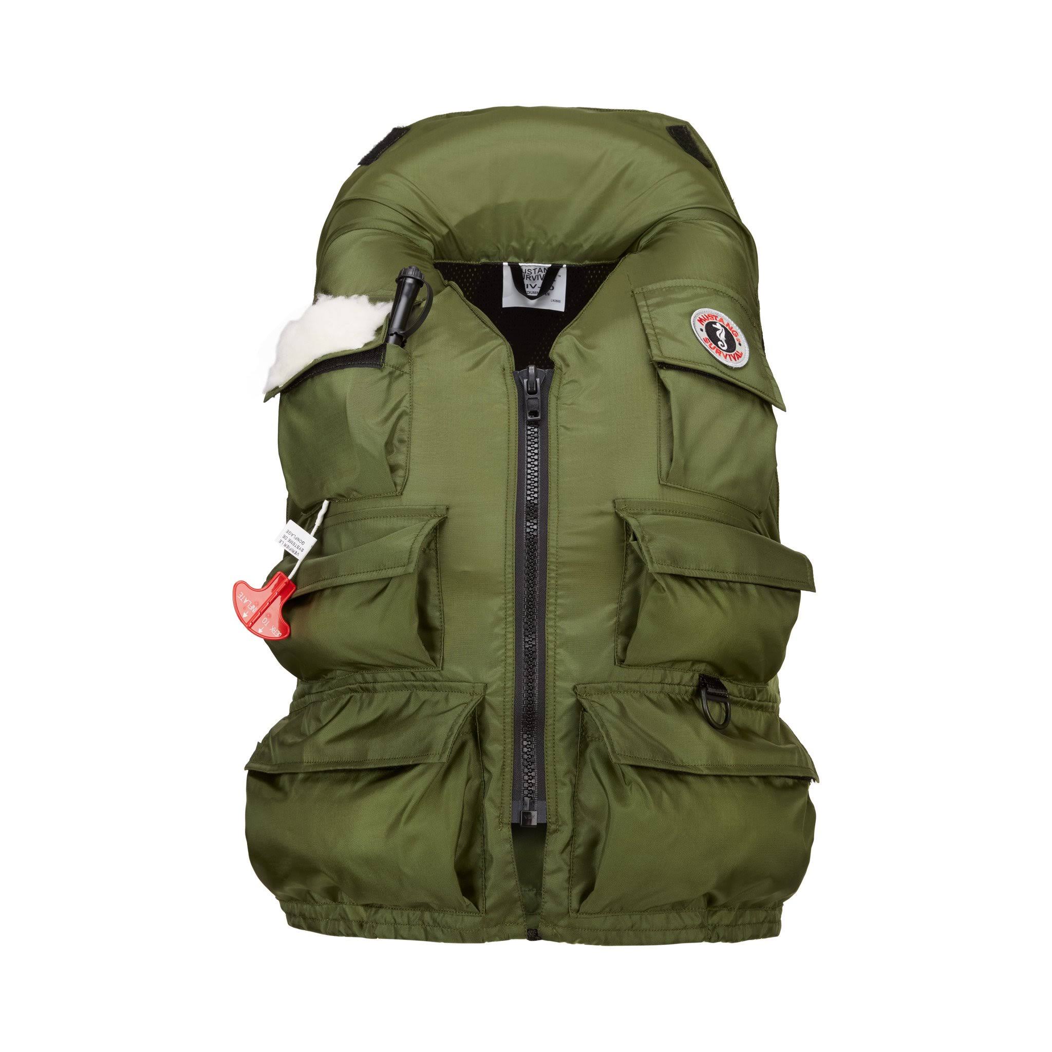 Mustang Inflatable Fisherman&s Vest - Manual - SM - Olive