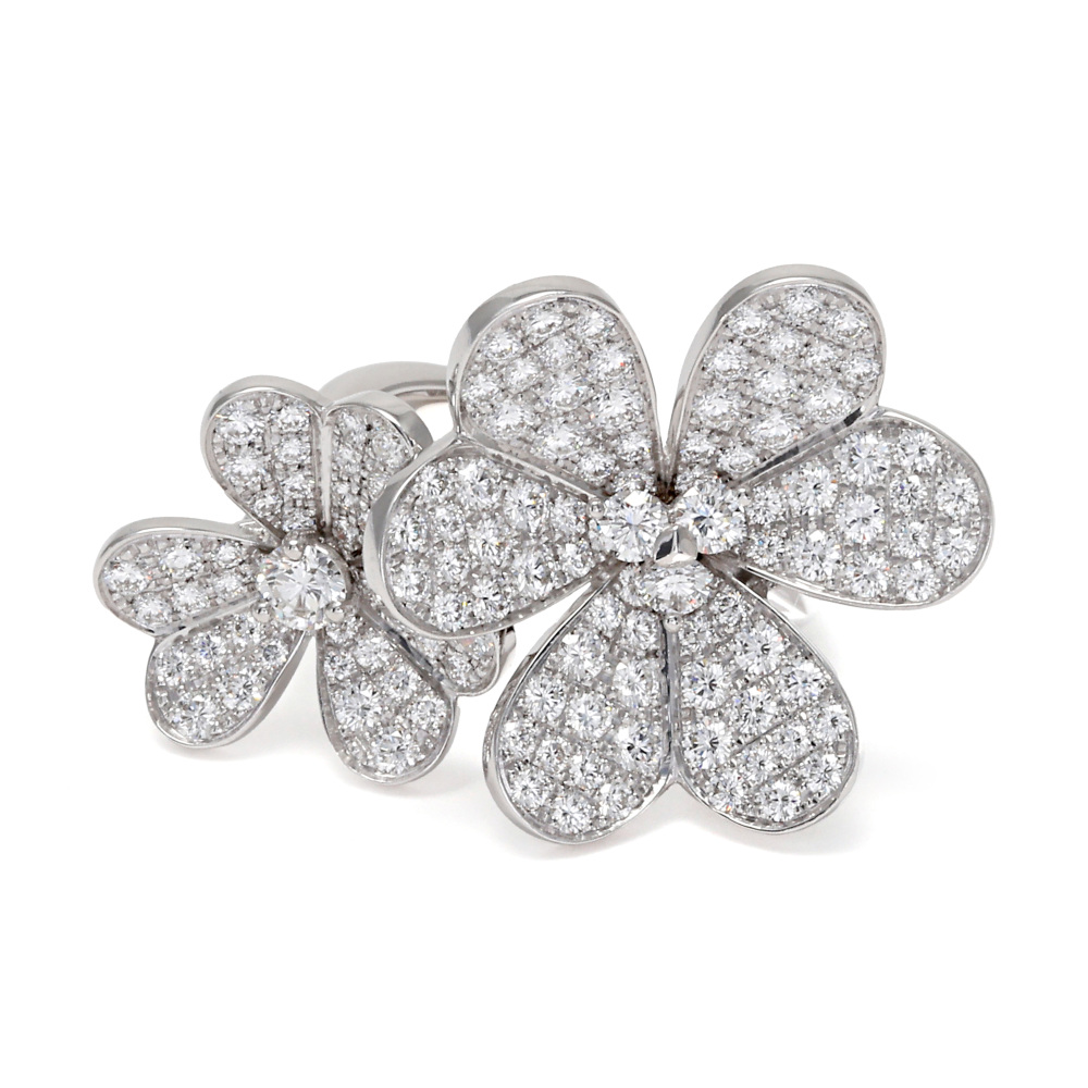 Van Cleef & Arpels Frivole Entre Les Door Ring 18K White Gold Diamond VCARB67500