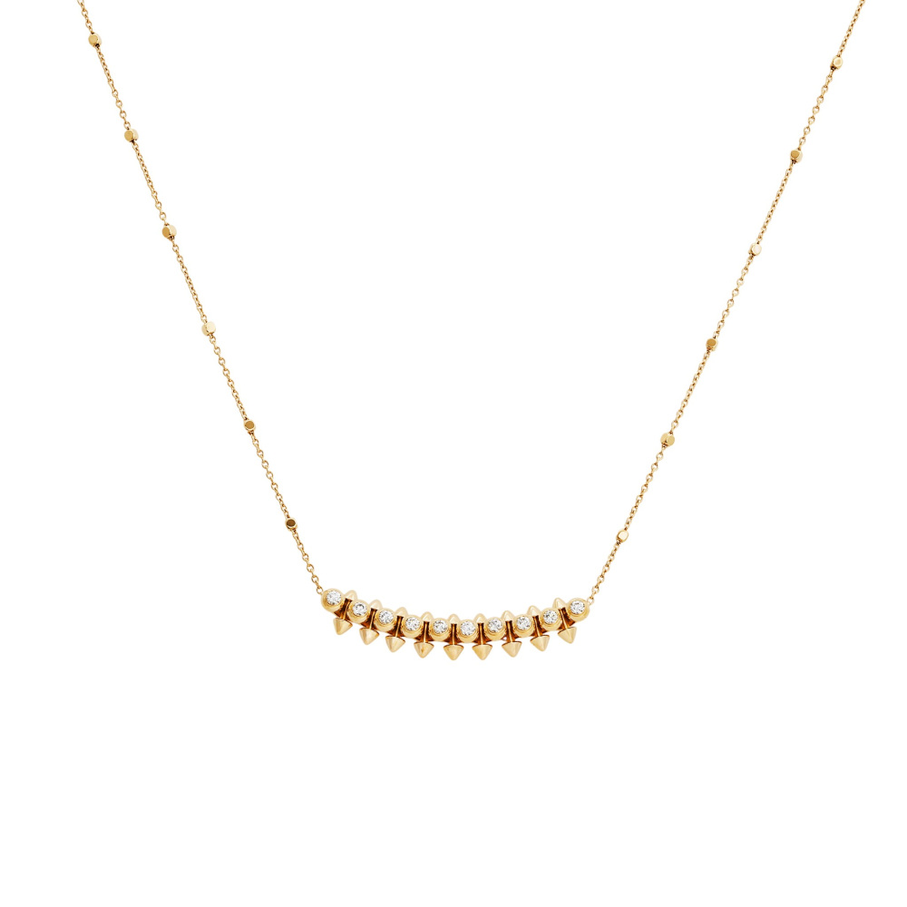 Cartier Crash Necklace 18K Rose Gold Diamond N7424312