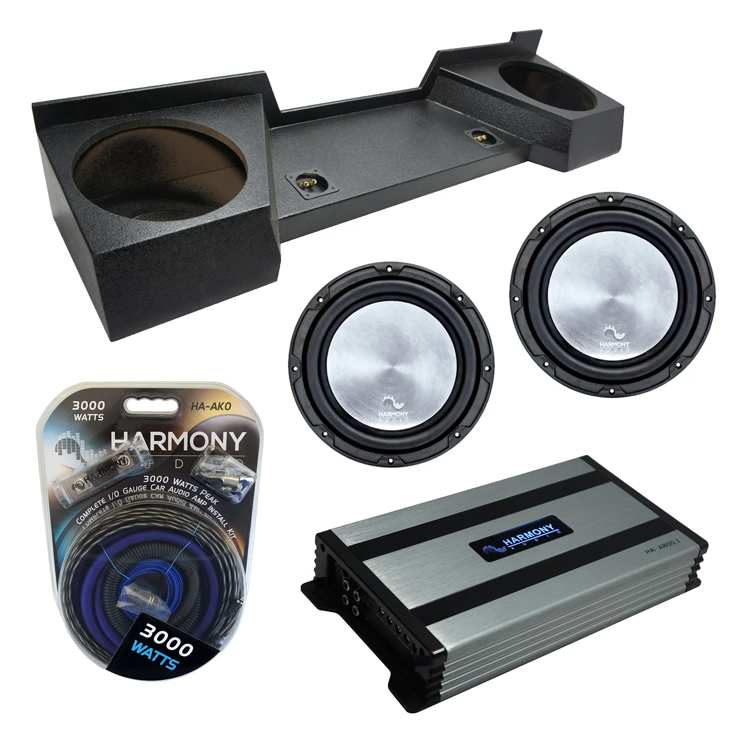 07-13 Chevy Silverado Ext Cab Truck Harmony A122 Dual 12 Rhino Sub Box HA-A800.1
