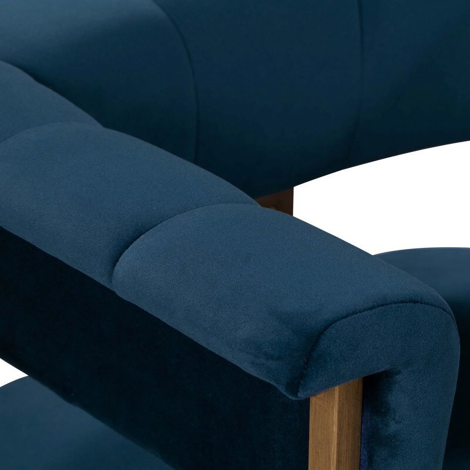Silver Orchid  West Velvet Upholstered Chair Navy