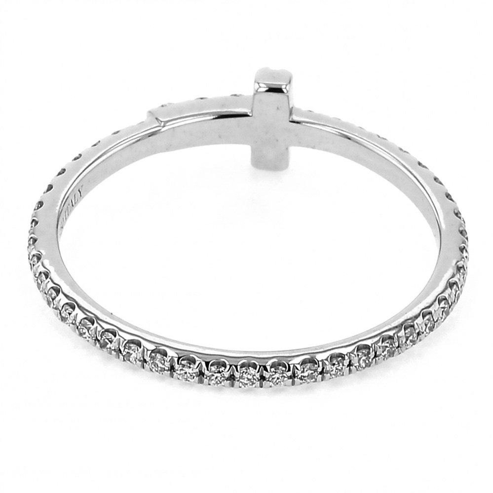 Tiffany & Co. Tiffany T Wire #9 Ring 18K White Gold Diamond