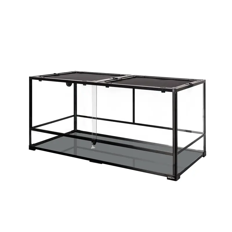 REPTIZOO 120-Gallon Extra-Large Reptile Habitat – Spacious Front-Opening Glass Terrarium for Large Species