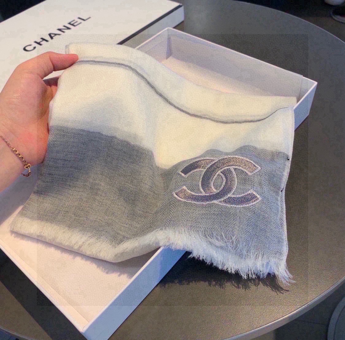 Chanel Silk Chain Pattern Shawl For Women 180cm