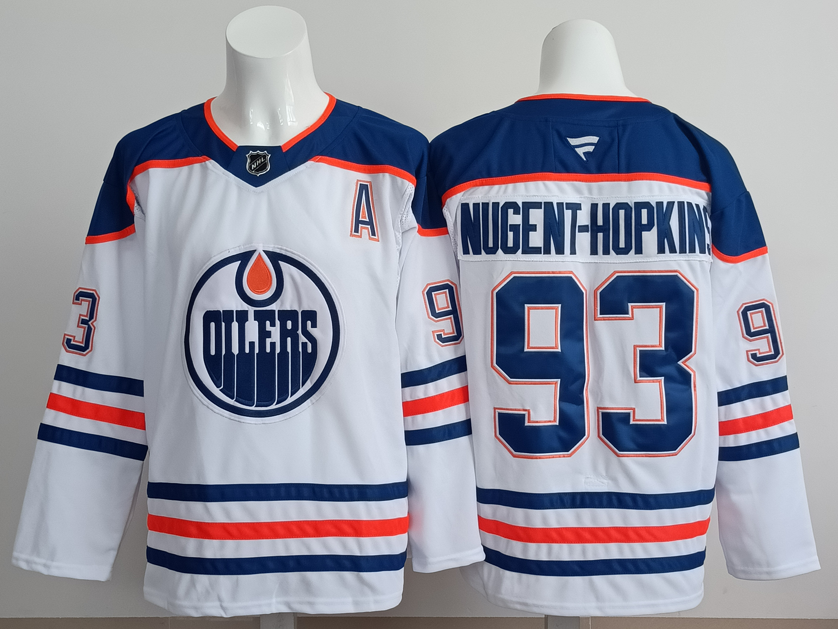 Men's Edmonton Oilers Ryan Nugent-Hopkins #93 Fanatics White Premium Player Jersey