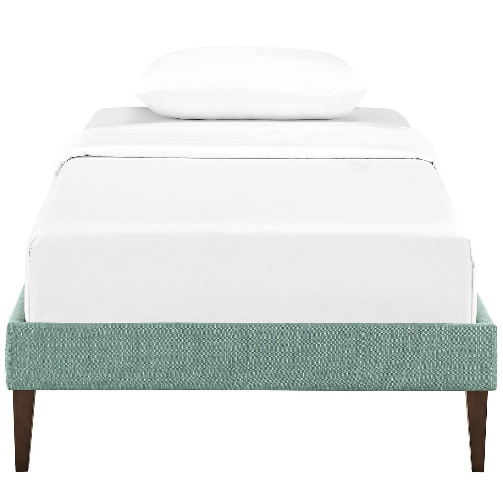 Modway Sharon Twin Fabric Bed Frame with Squared Tapered Legs, Atomic Red