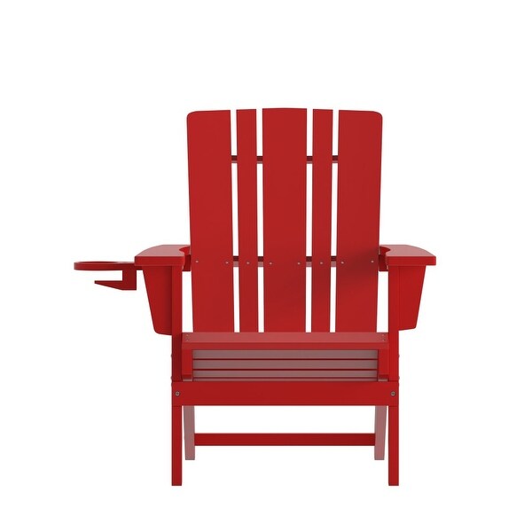Commercial Grade AllWeather Adirondack Chair with Swiveling Cupholder