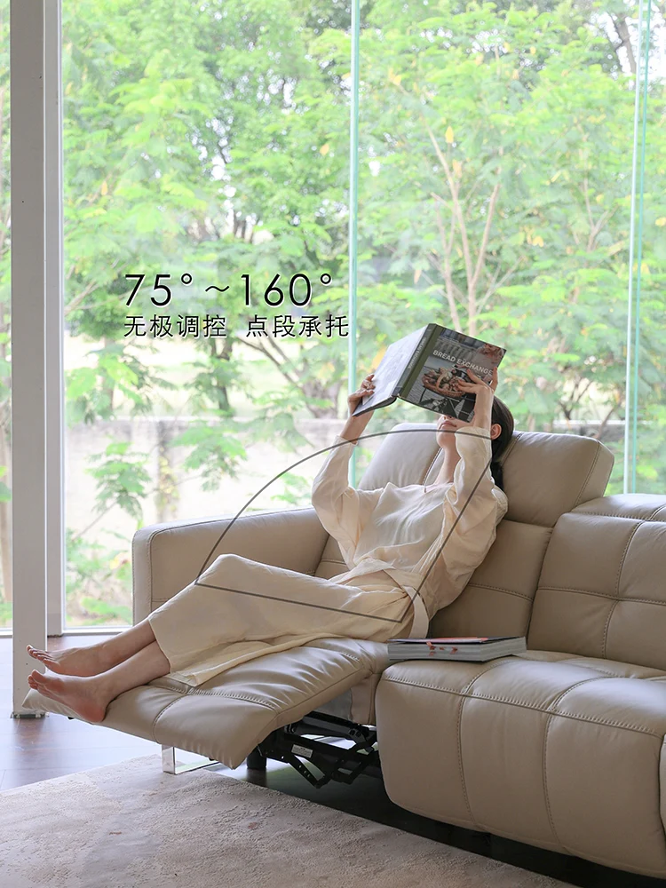 CH075 (3-Seats) - ITALY Fine Leather Electric Sofa: Modern, Designer Single Seater