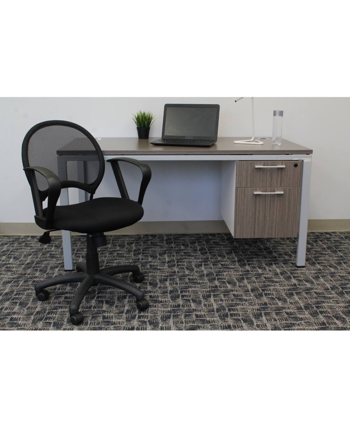 Boss Office B6217 Mesh Chair with Loop Arms