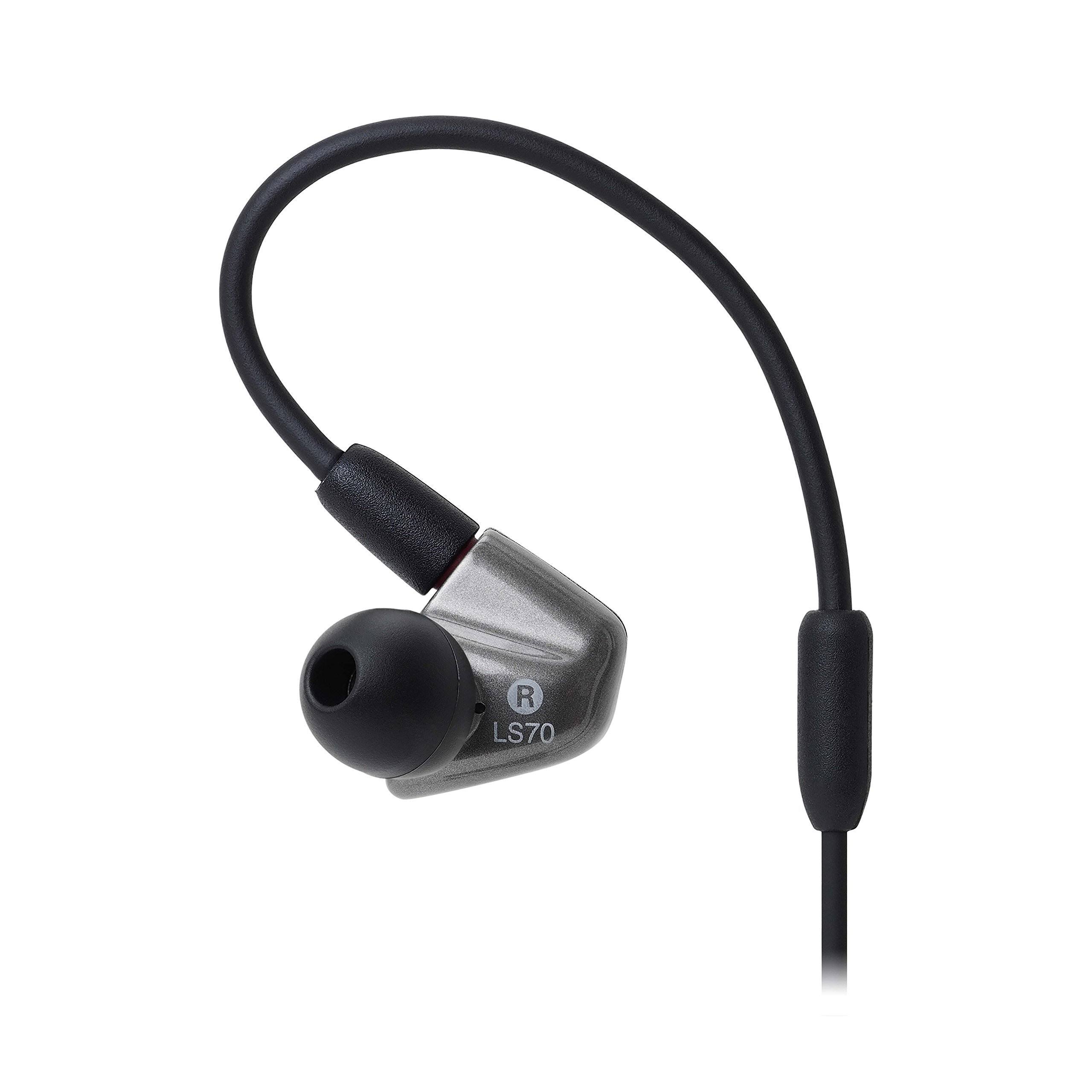Audio-Technica - ATH LS70iS Wired In-Ear Headphones - Gray/Black