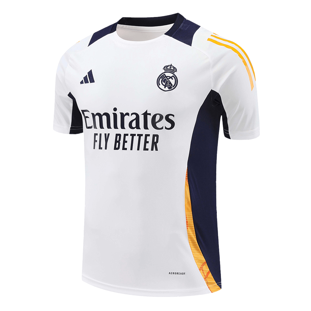 Real Madrid Pre-Match Soccer Jersey White
