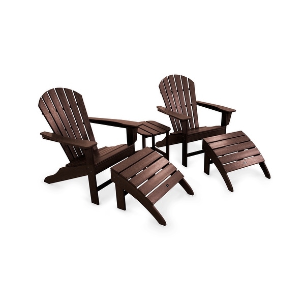 POLYWOOD South Beach Adirondack Chair 5Piece Set,White