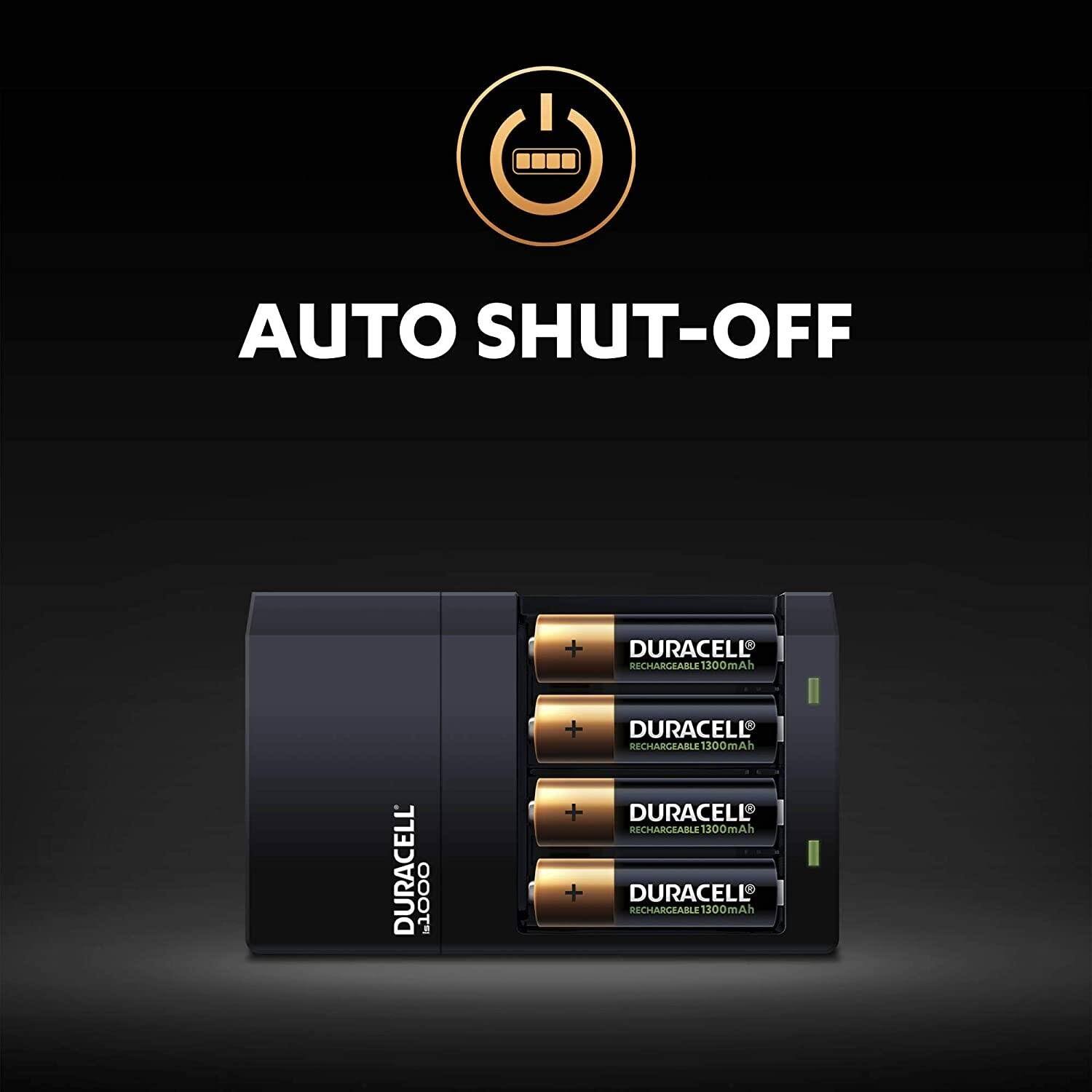 Duracell Hi-Speed Value AA/AAA Battery Charger CEF14 + 2 AA u0026 2 AAA Rechargeable