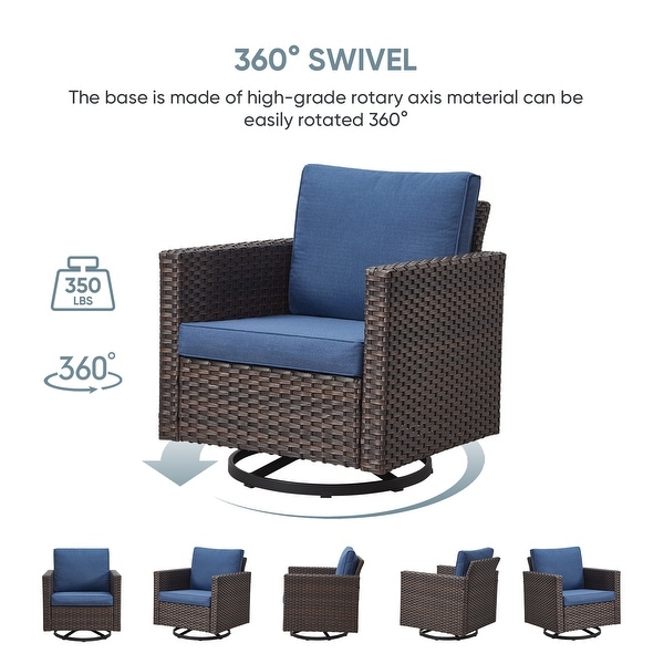 Patio Furniture Set with Propane Gas Fire Pit Table