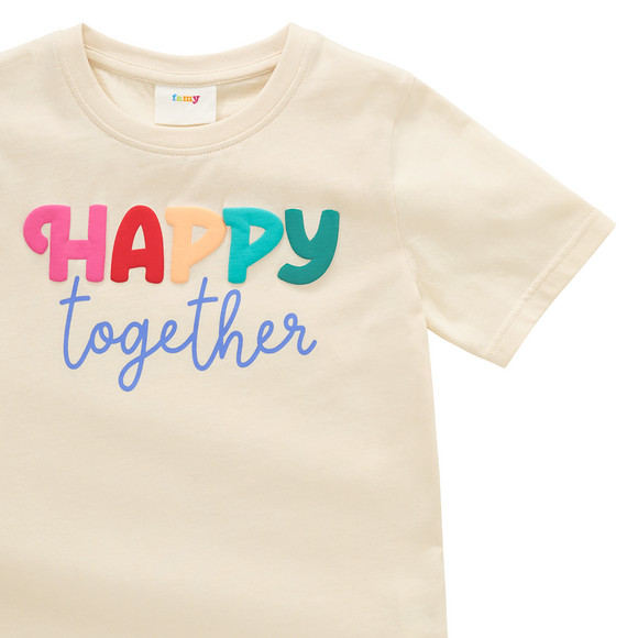 Famy Kinder T-Shirt mit Message-Print