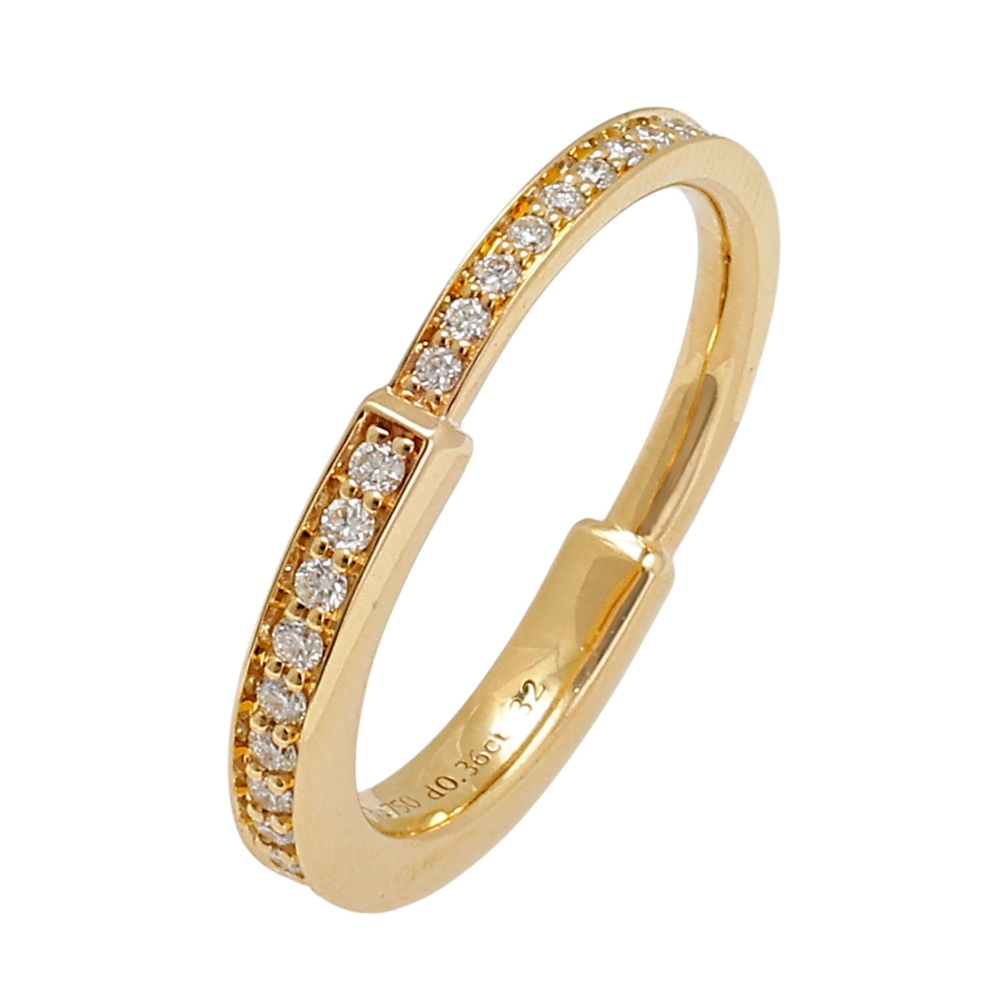 Tiffany & Co. Lock Ring 18K Yellow Gold Diamond 72343700