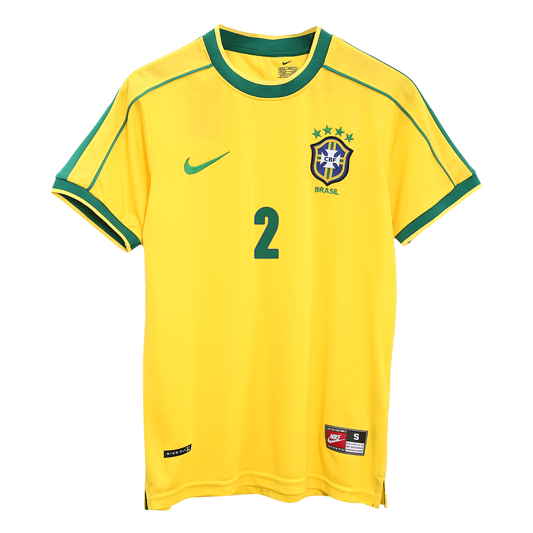 Retro Soccer Jersey CAFU #2 Brazil Home 1998