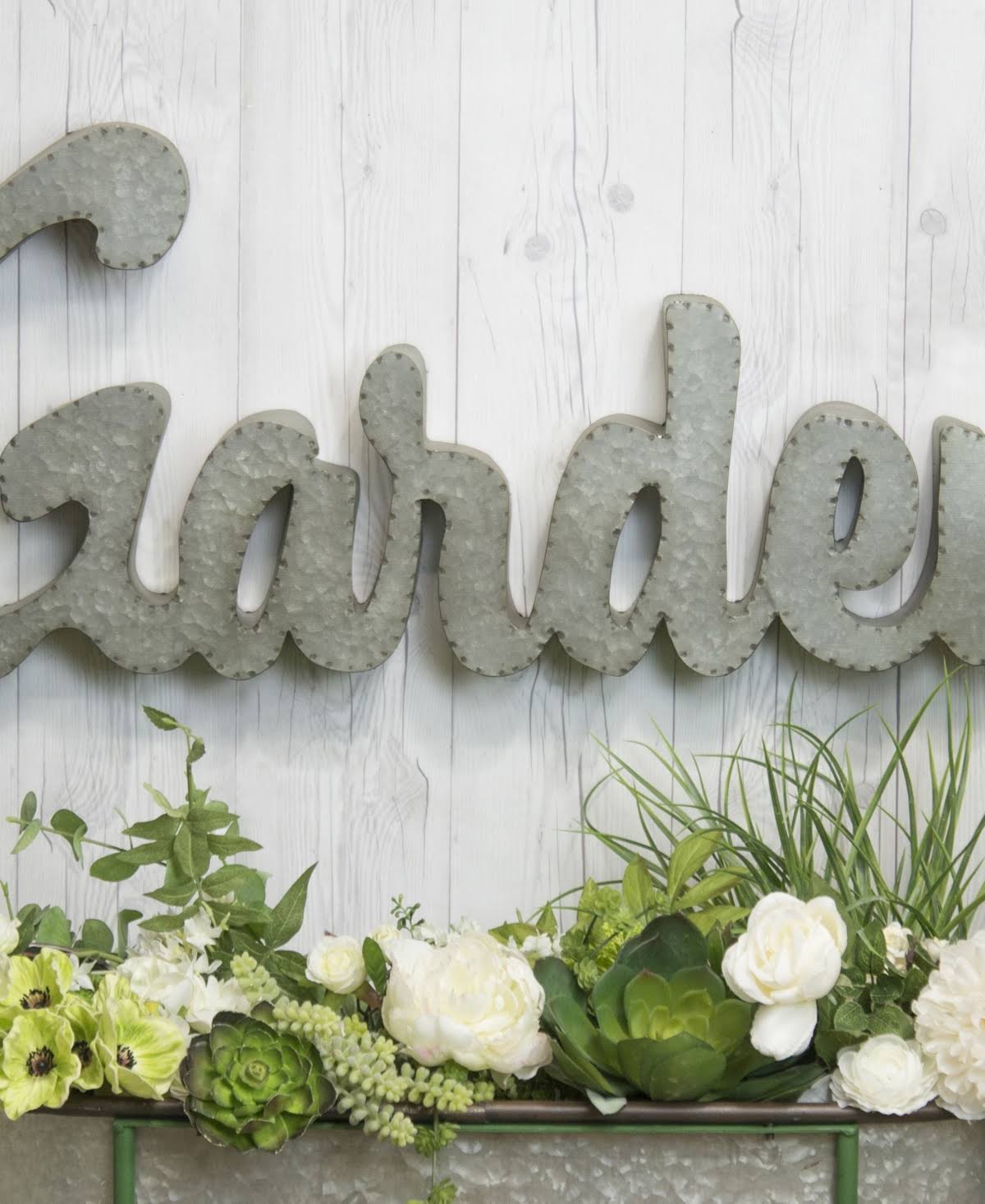 VIP Home International Metal Garden Sign - Gray