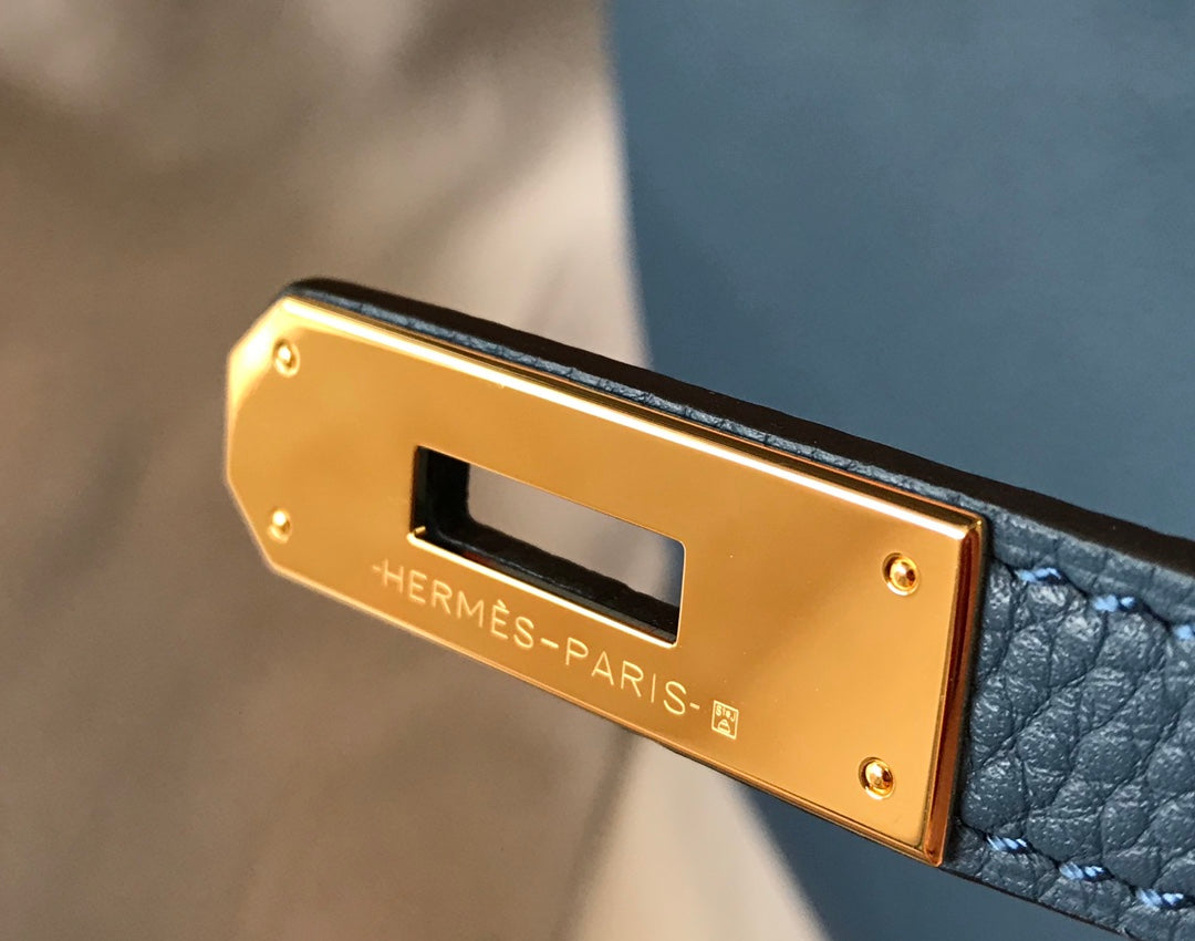 Hermes Birkin 35Cm Dark Blue Togo Leather Gold Hardware