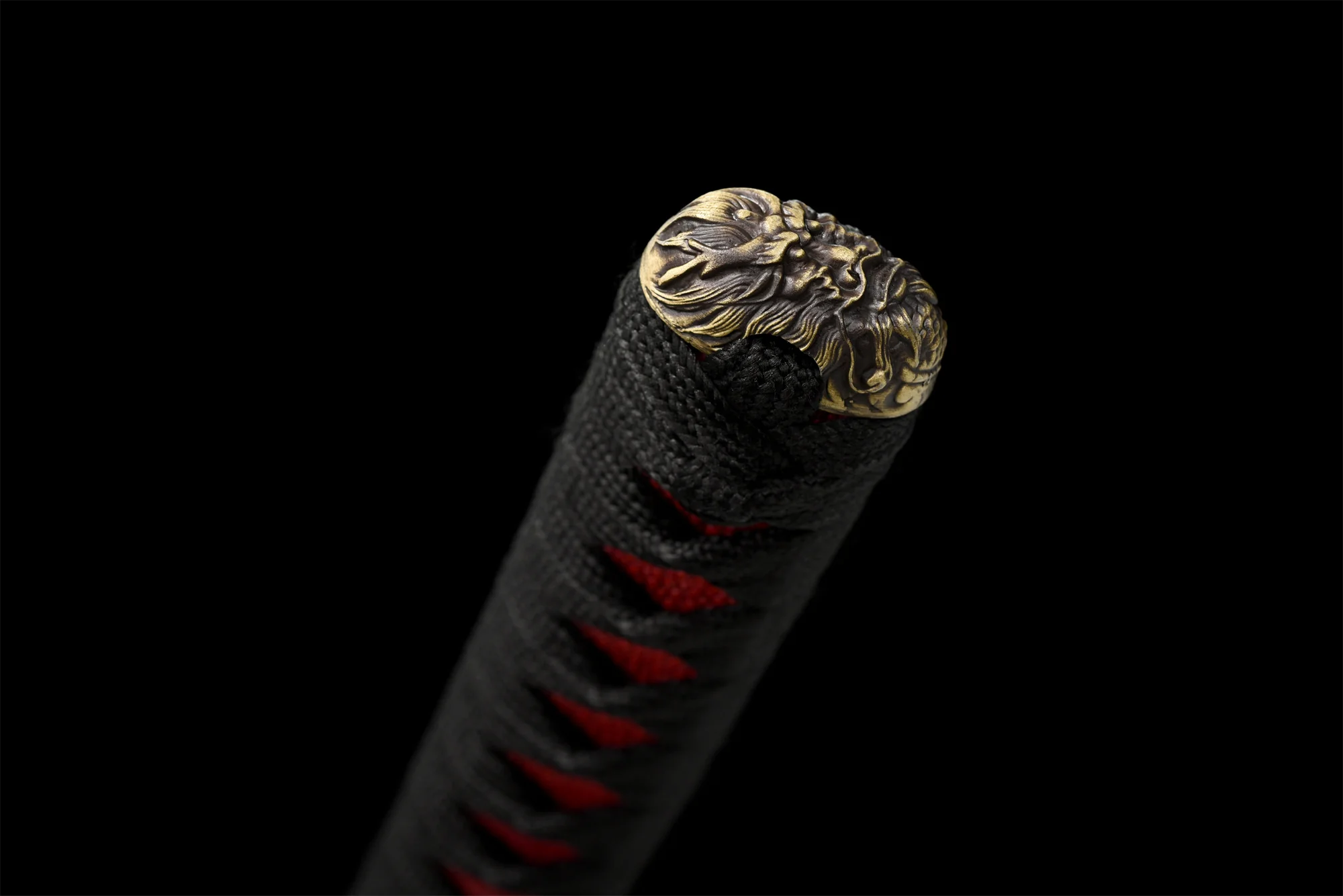 Black & Red Katana – T10 Clay Tempered, Full Tang