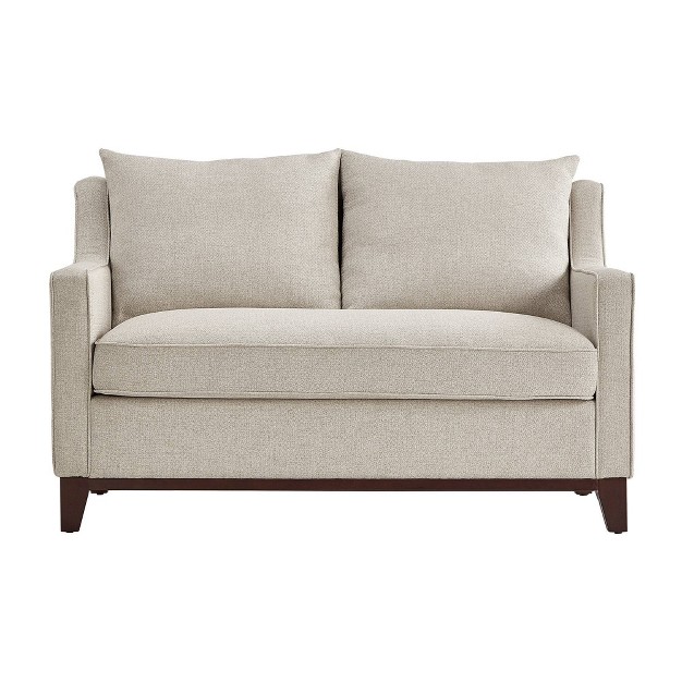 Madge Tweed Fabric Loveseat Oatmeal Inspire Q