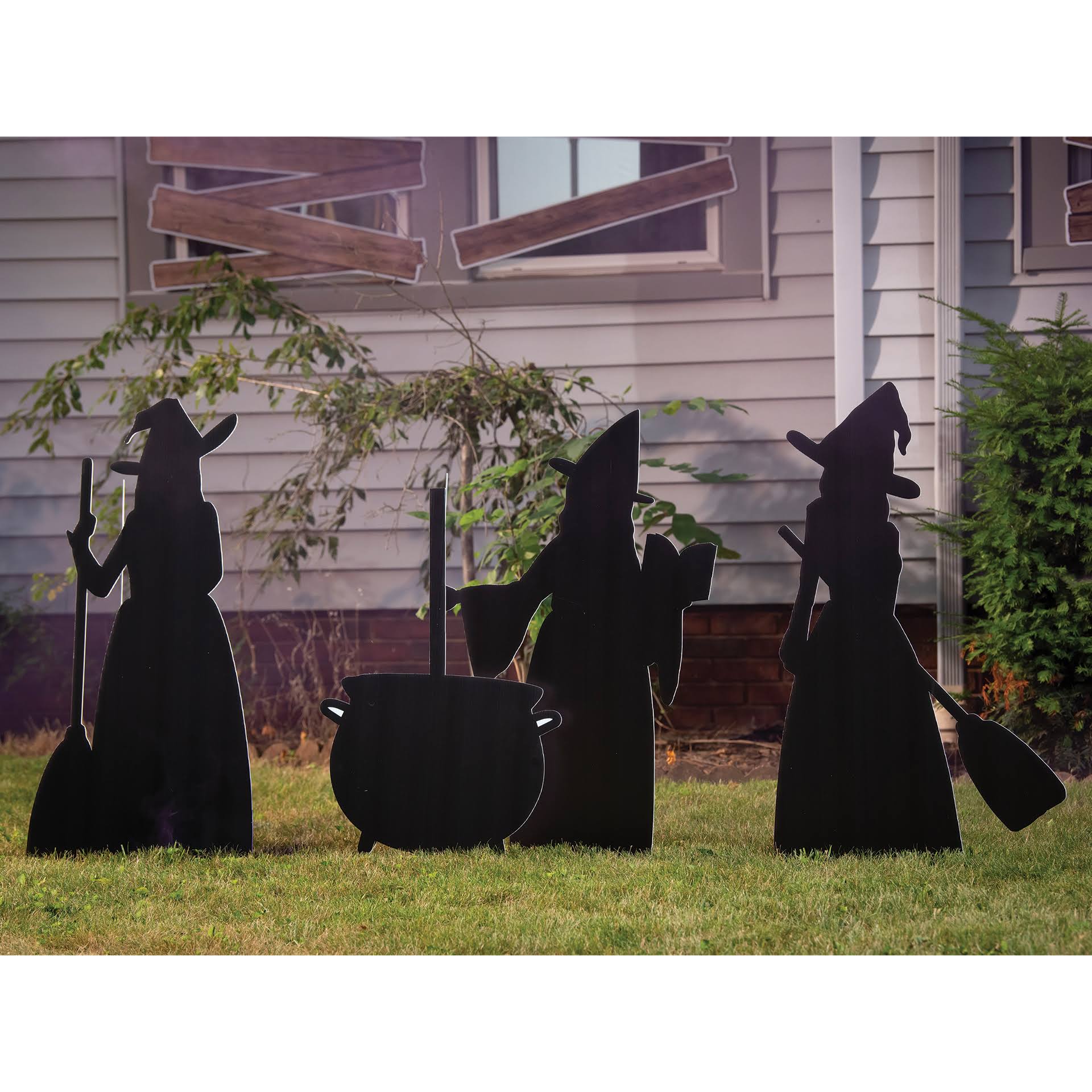 2 ft. 6 in. to 3 ft. 3 in. Corex Witch Silhouettes Set Shindigz Party Supplies