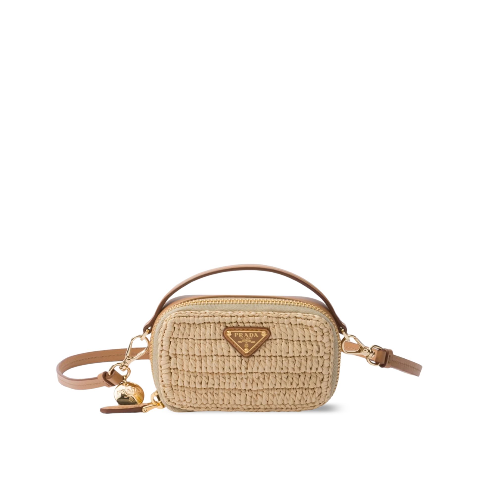 Prada Crochet Leather Mini-Pouch Shoulder Bag 18cm