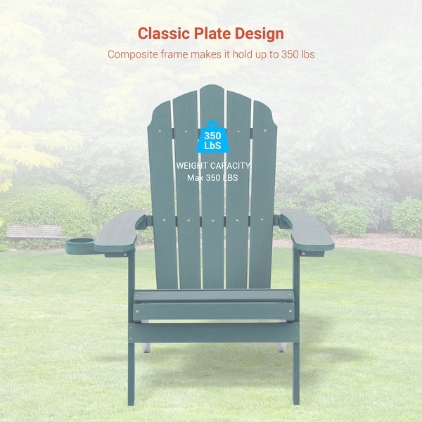 AOOLIMICS Patio Folding Adirondack Chairs Fire Pit Chair