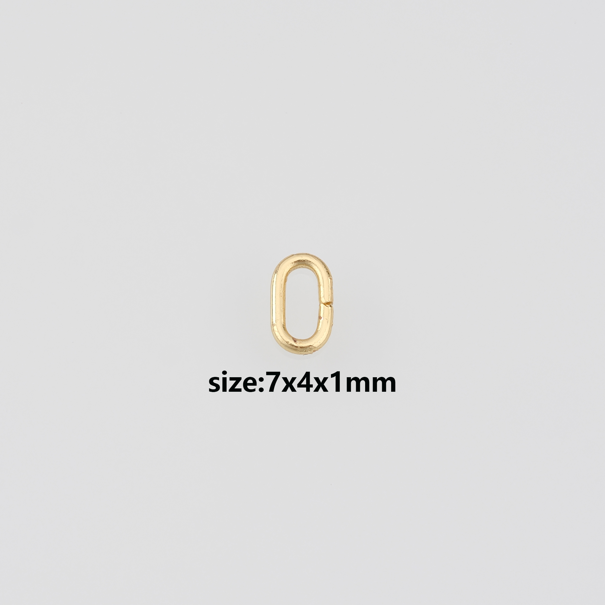 100Pcs 18K Gold Filled Jump Rings,Dainty Oval Jump Rings Bulk,Gold Closed Rings for DIY Jewelry Making Supply Findings