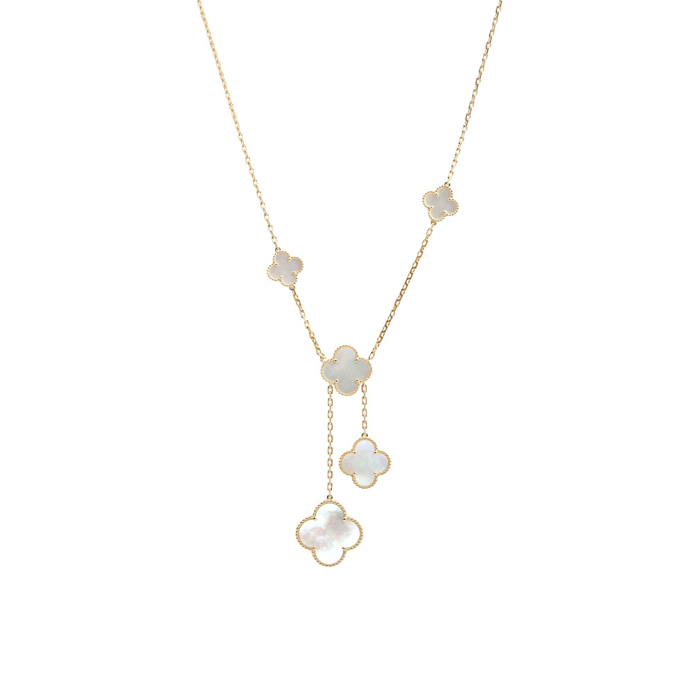 Van Cleef & Arpels Magic Alhambra Necklace 18K Yellow Gold Mother of Pearl VCARD79100