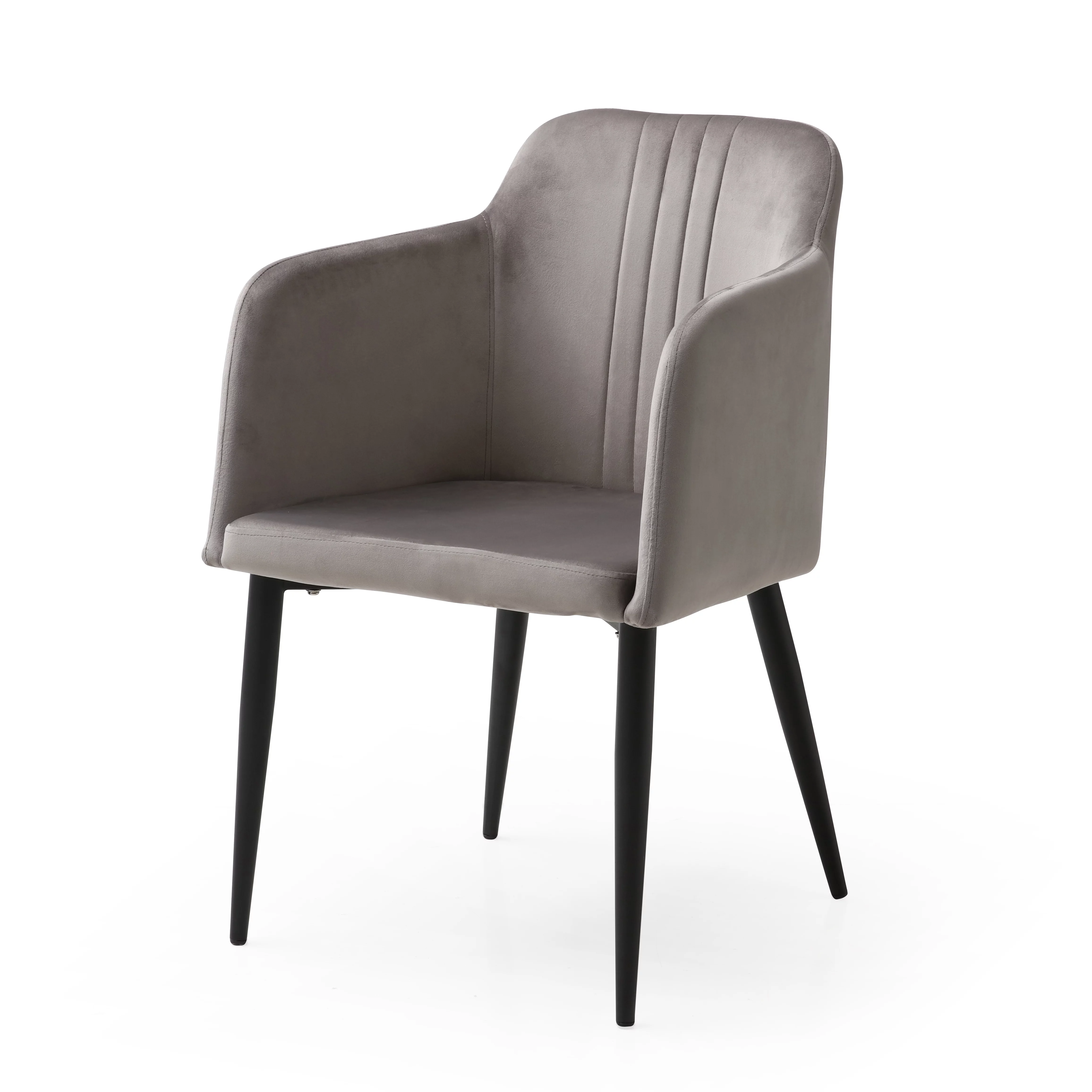 AC Pacific Jason Modern Dining Chair, Set of 2, Midnight Grey