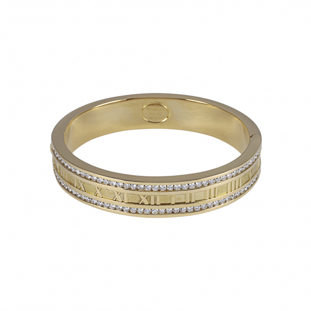 Tiffany & Co. Atlas Bracelet 18K Yellow Gold Diamond