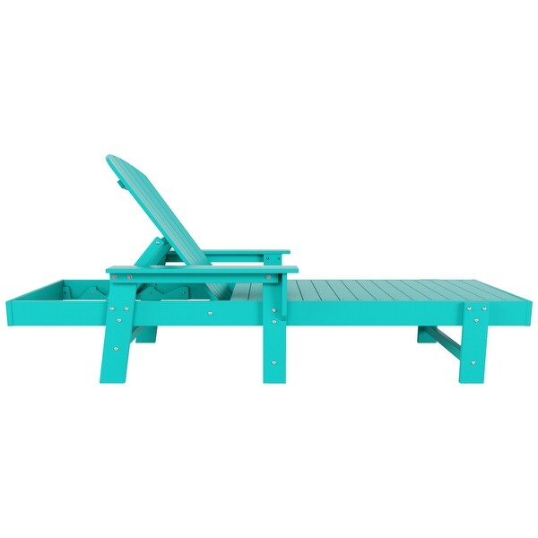 Polytrends Altura Poly EcoFriendly All Weather Reclining Chaise Lounge with Arms
