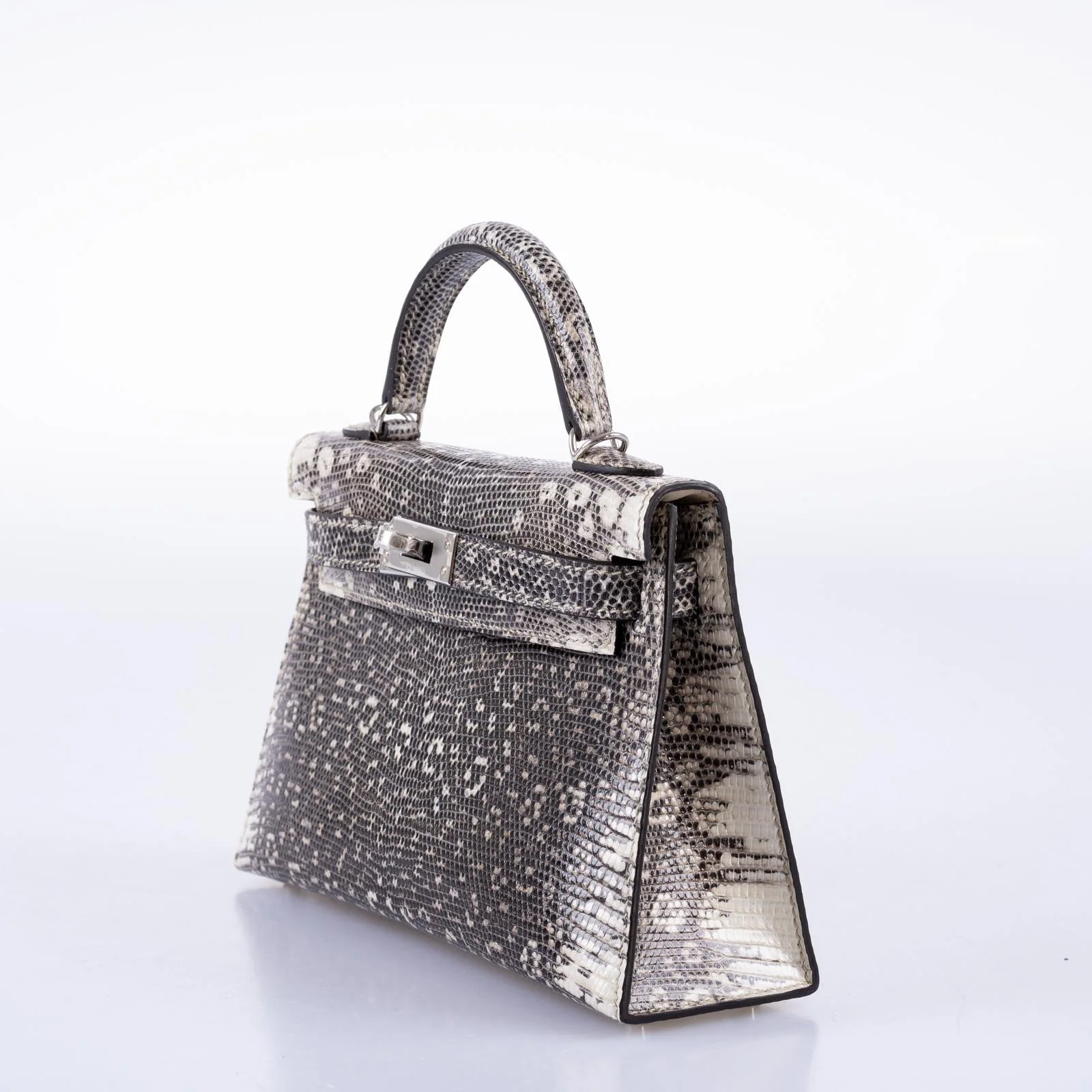 Hermès Kelly 20 Mini II Sellier Ombré Lizard Palladium Hardware