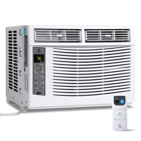 2026 Window Air Conditioner With Reusable Filter & Controls, 6000 BTU 115V~, Suitable for 250 Sq.Ft