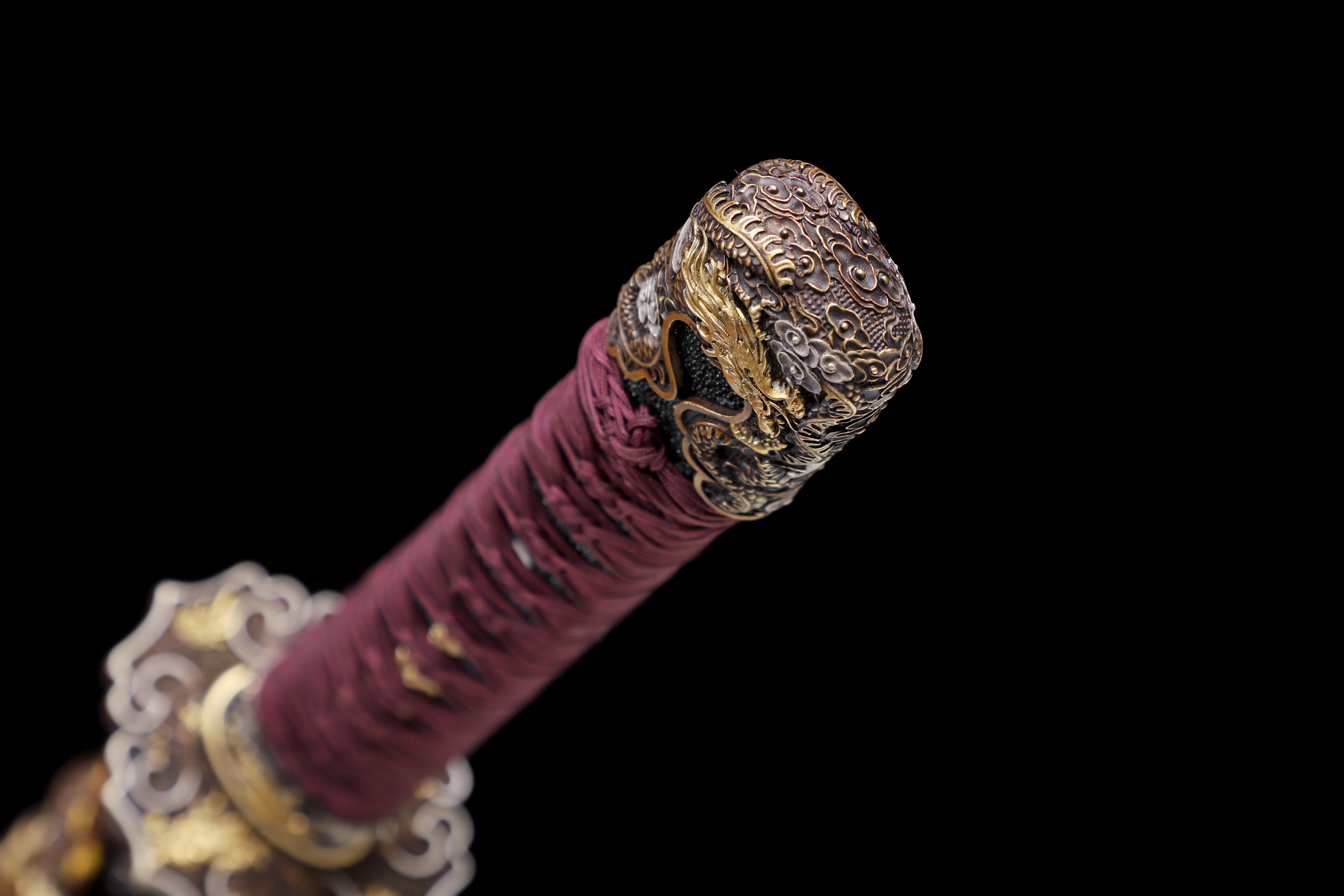 Handmade Japanese Katana Go-Mai Blade Galaxy Dragon Full Tang